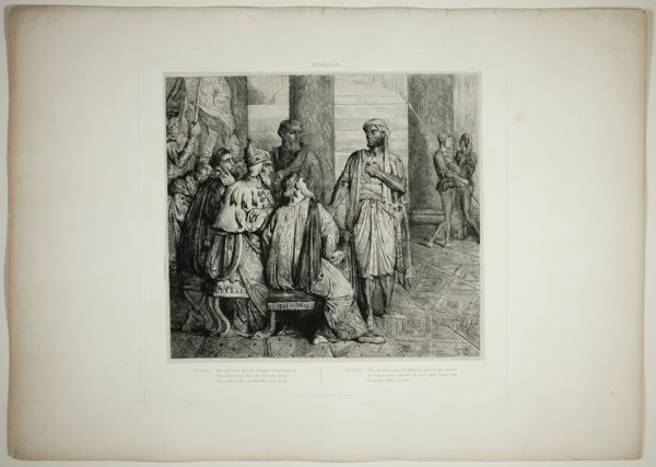 She Lov'd Me for the Dangers, plate three from Othello, 1844. Creator: Theodore Chasseriau.