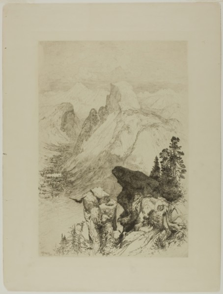 Half-Dome, View from Moran Point, 1887. Creator: Thomas Moran.