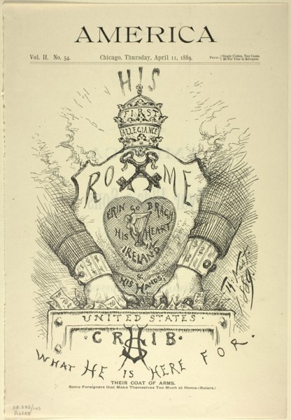Their Coat of Arms, published April 11, 1889. Creator: Thomas Nast.