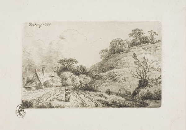 The Cornfield (Rembrandt Manner), 1764. Creator: Christian Wilhelm Ernst Dietrich.