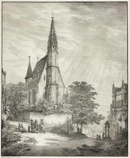 Kiderich Church in Rheingau, 1823. Creator: Domenico Quaglio II.