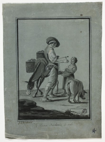 Peasant Apple Peddler, n.d. Creator: Johann Christian Reinhart.