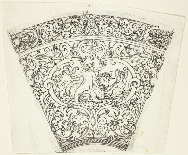 Plate 19, from twenty ornamental designs for goblets and beakers, 1604. Creator: Master AP.