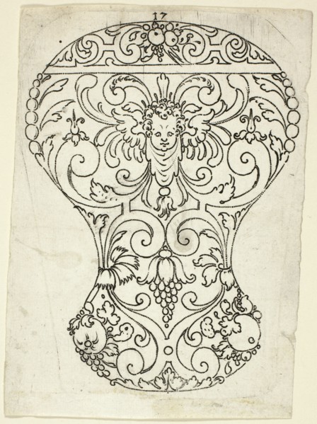 Plate 17, from XX Stuck zum (ornamental designs for goblets and beakers), 1601. Creator: Master AP.