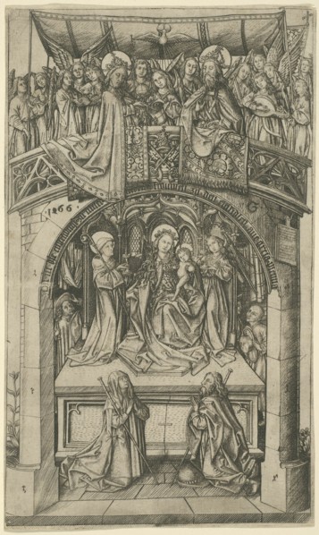 The Large Einsiedeln Madonna, 1466. Creator: Master ES.