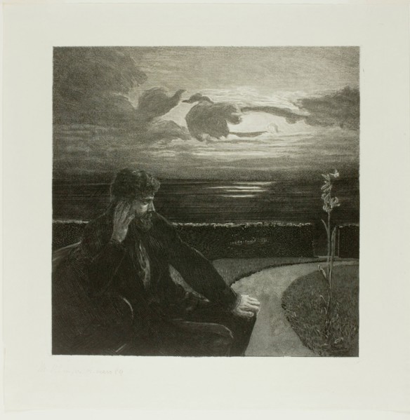 Night, from On Death Part I, 1888-89. Creator: Max Klinger.