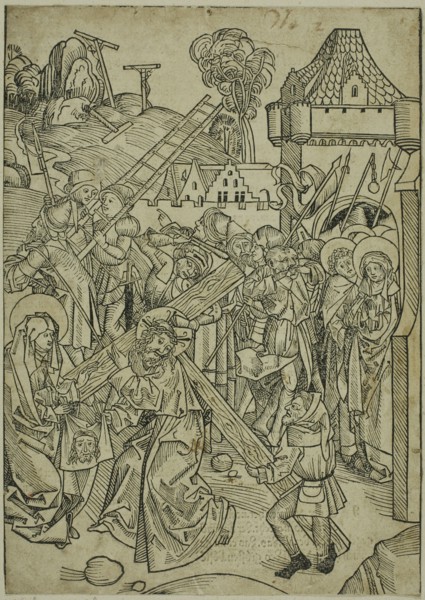 Christ Bearing the Cross, page 81, from the Treasury (Schatzbehalter), 1491. Creator: Michael Wolgemut.