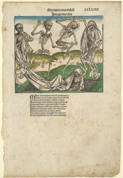Image of Death (Imago Mortis), from the Nuremberg Chronicle, c. 1493. Creator: Michael Wolgemut.