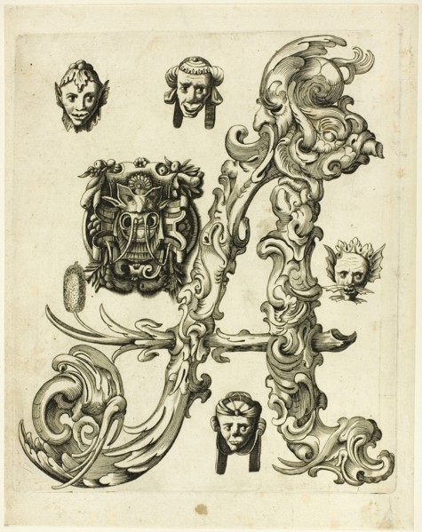 Letter A, 1630. Creator: Pierre Aubry.