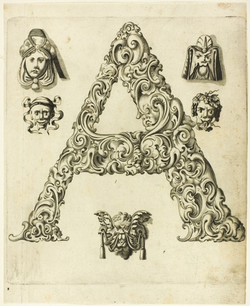 Letter A, 1630. Creator: Pierre Aubry.