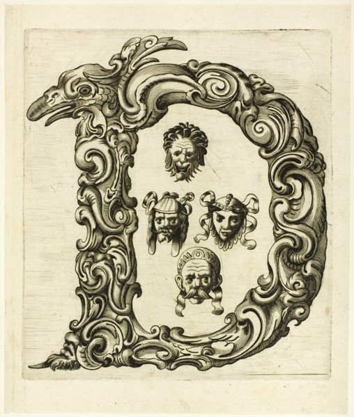 Letter D, 1630. Creator: Pierre Aubry.