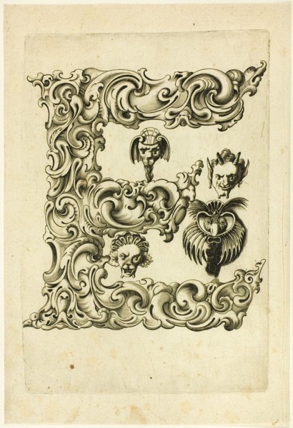 Letter E, 1630. Creator: Pierre Aubry.