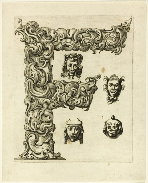 Letter F, 1630. Creator: Pierre Aubry.