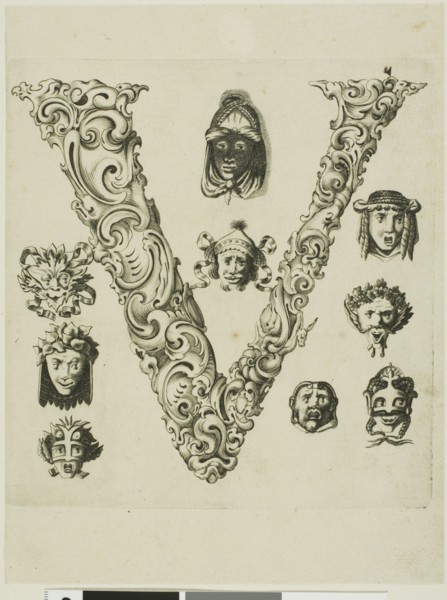Letter V, 1630. Creator: Pierre Aubry.