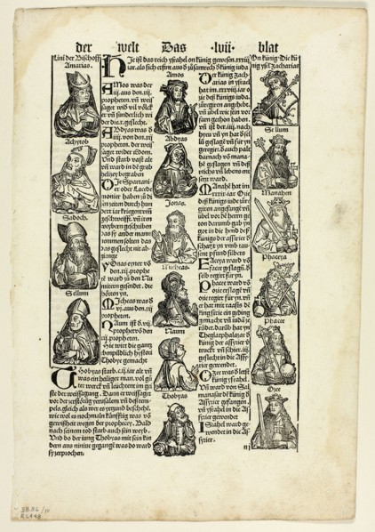 Bishops, Prophets, and Kings from Schedel Weltchronik (Schedel's World History)..., 1929. Creators: Unknown, Johann Schönsperger the Elder, Hartmannus Schedel, Wilhelm Ludwig Schreiber.