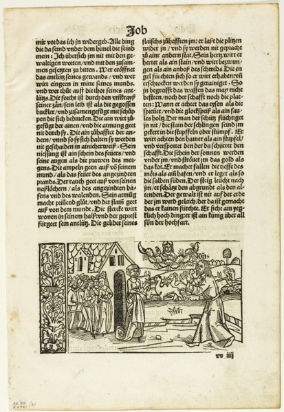 Illustration from the 14th German Bible, plate 21 from Woodcuts..., 1518, assembled...1937. Creators: Unknown, Max Geisberg.