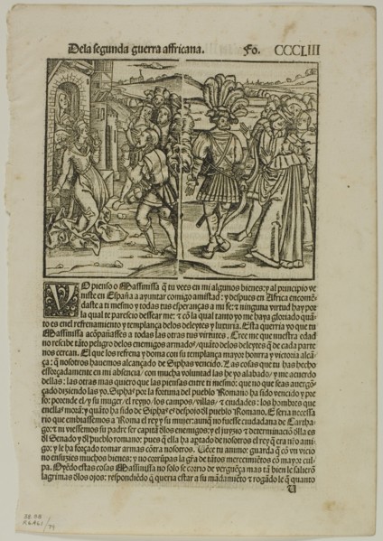 Illustration from Decadas, plate 79 from Woodcuts from Books..., 1520, assembled...1937. Creators: Unknown, Max Geisberg.