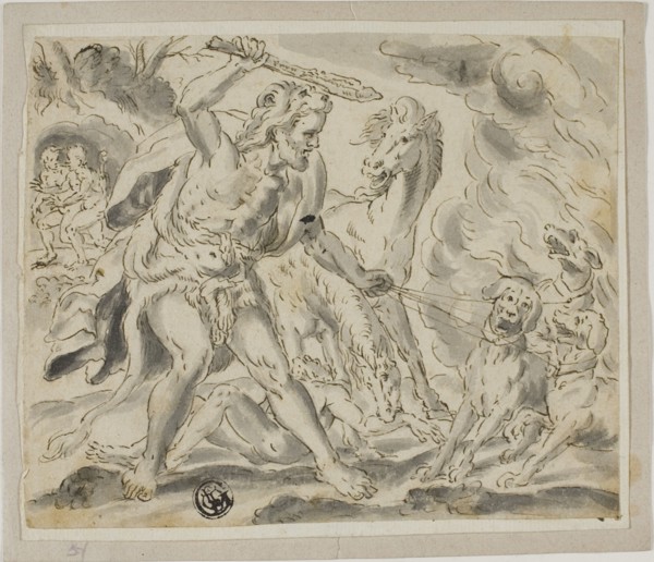 Hercules, Cerberus and the Mares of Diomedes, n.d. Creator: Unknown.