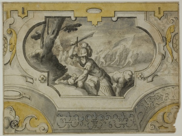 Battle Scene (for Overdoor Decoration), n.d. Creator: Unknown.
