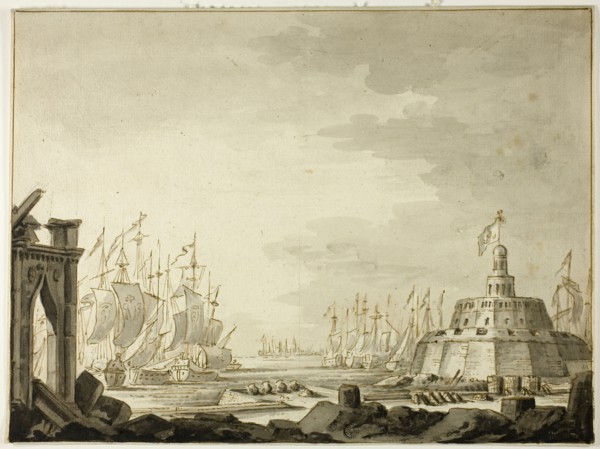 Malta, Harbor of Valletta, 1695. Creators: Abraham Storck, Willem Schellinks.