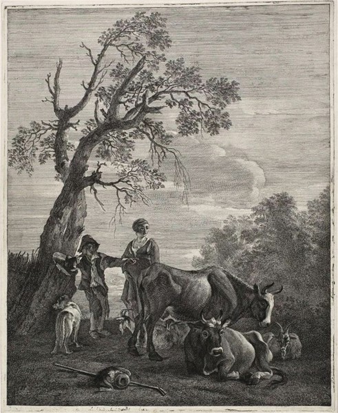 A Resting Herd, n.d. Creator: Cornelis de Visscher.
