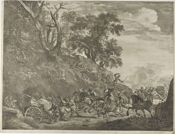 Attack on a Convoy, n.d. Creator: Cornelis de Visscher.