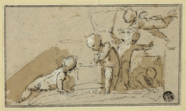 Five Putti at Play, n.d. Creator: Jacob de Wit.