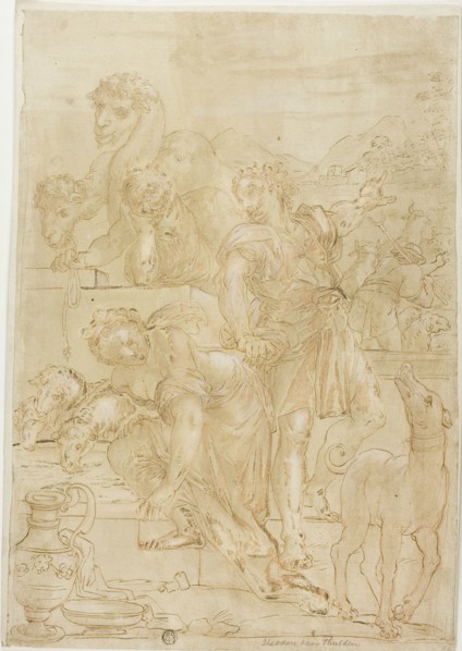 Isaac and Rebecca at Well, n.d. Creator: Theodoor van Thulden.