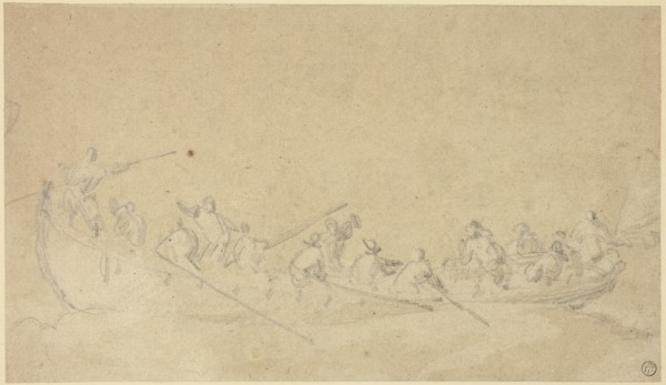 Figures in Boats, n.d. Creator: Willem van de Velde the Younger.