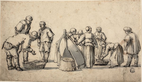 A Dutch Fishmarket, n.d. Creator: Willem van de Velde I.