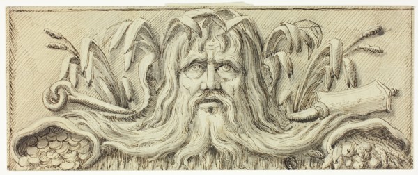 Head of Neptune, 18th century. Creator: James Barry.
