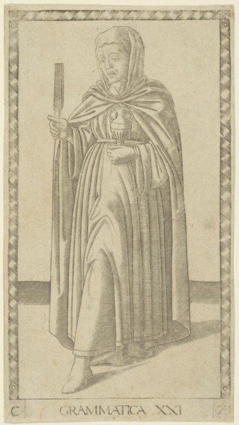 Grammar, plate 21 from Arts and Sciences, c.1465. Creator: Unknown.