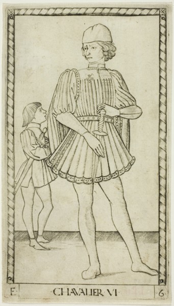 The Knight, plate six from The Ranks and Conditions of Men, c.1465. Creator: Unknown.