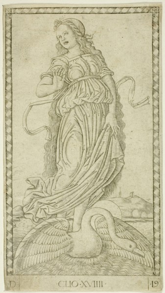 Clio, plate nineteen from Apollo and the Muses, c.1465. Creator: Unknown.