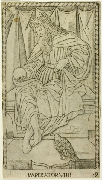 The Emperor, plate nine of The Ranks and Conditions of Men, c.1465. Creator: Unknown.