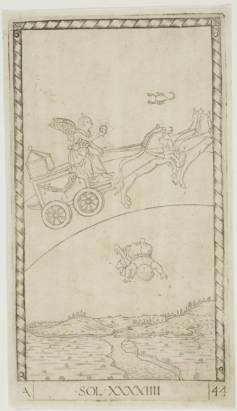 The Sun, plate 44 from Planets and Spheres, c.1465. Creator: Unknown.