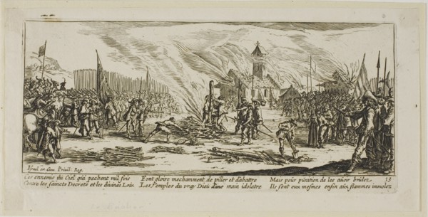 The Stake, plate thirteen from The Large Miseries of War, n.d. Creator: Gerard van Schagen.