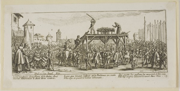 The Wheel, plate fourteen from The Large Miseries of War, n.d. Creator: Gerard van Schagen.