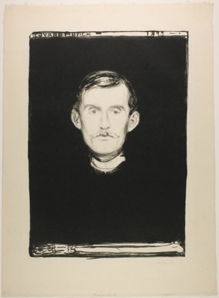 Self-Portrait, 1895. Creator: Edvard Munch.