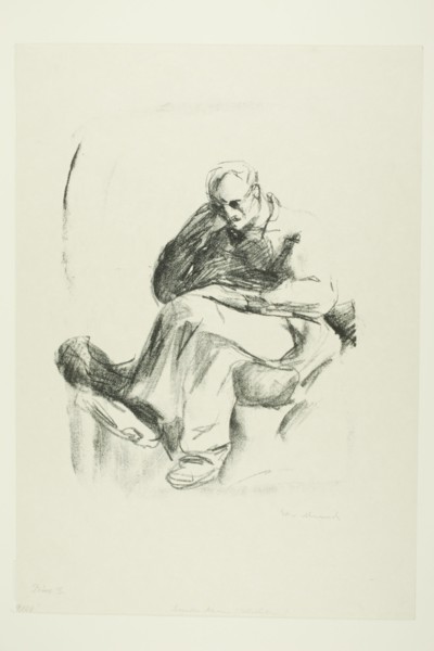 Seated Man, 1912-14. Creator: Edvard Munch.