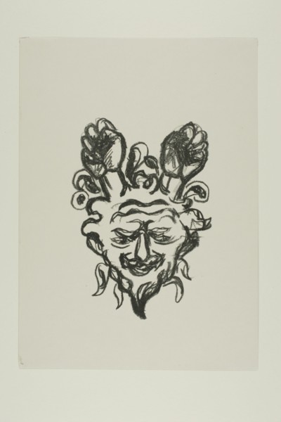 Vignette: Satyr's Head, 1908/09. Creator: Edvard Munch.