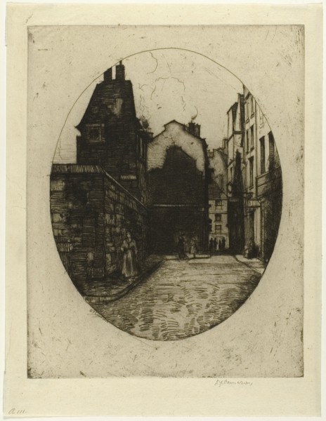 Rue Saint Julien le Pauvre, plate six from the Paris Set, 1904. Creator: David Young Cameron.