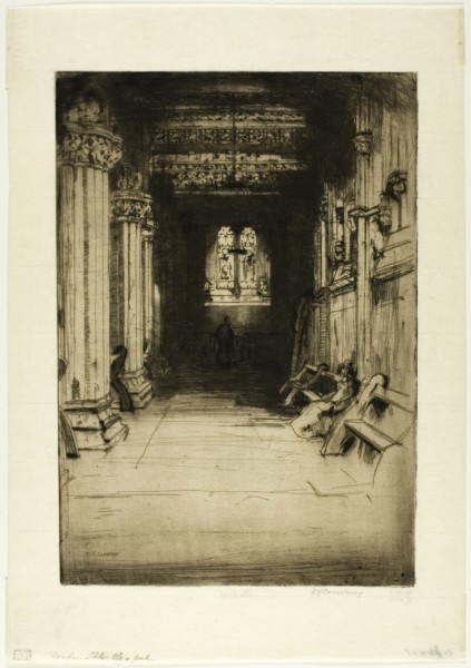 Rosslyn Chapel, 1901. Creator: David Young Cameron.