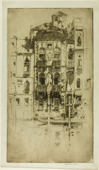 A Venetian Palace, 1898. Creator: David Young Cameron.