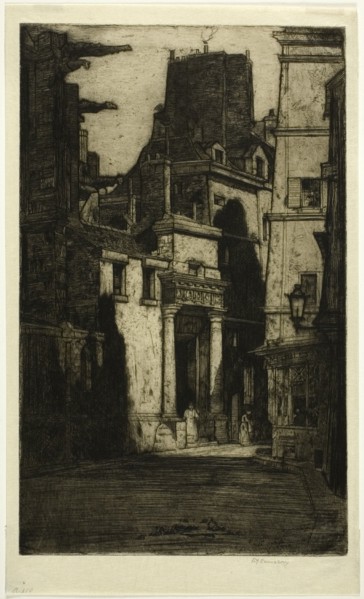 Saint Gervais, Rue des Barres, plate four from the Paris Set, 1904. Creator: David Young Cameron.