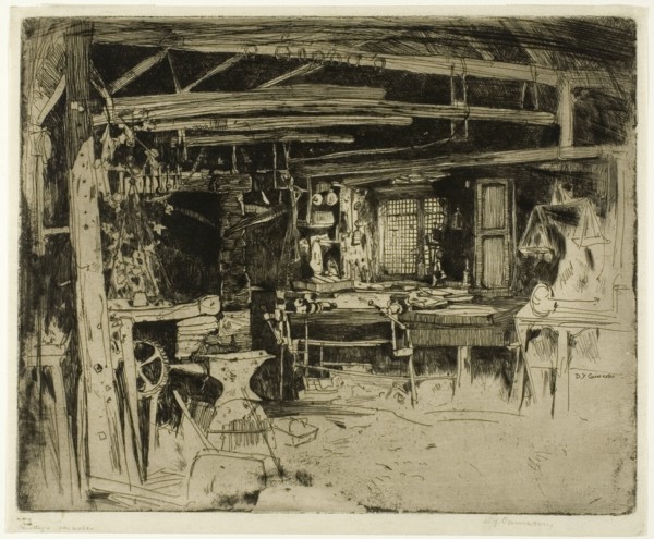 The Smithy, 1896. Creator: David Young Cameron.