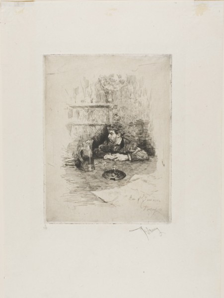 Portrait of Eduardo Zamaçois, Spanish Painter, n.d. Creator: Mariano Jose Maria Bernardo Fortuny y Carbo.