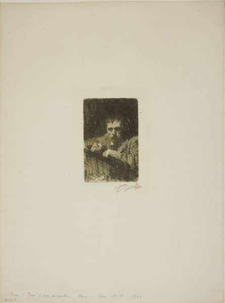 A Painter-Etcher (Self-Portrait), 1889. Creator: Anders Leonard Zorn.
