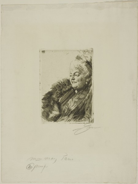 Mme Georges May II, 1891. Creator: Anders Leonard Zorn.