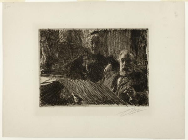 Mr. and Mrs. Fürstenberg, 1895. Creator: Anders Leonard Zorn.